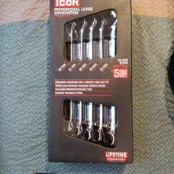 Icon 5 Piece Metric Large Combo Wrench