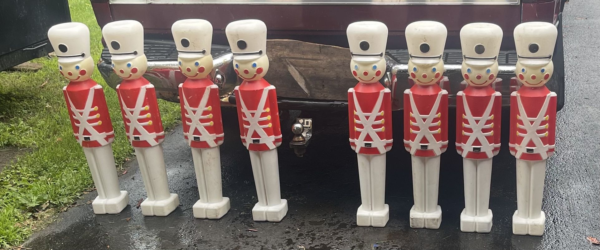 Vintage 1987 Union Products Christmas Holiday Blow Mold Toy Soldier 30"