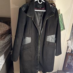 Black Jacket With The Leather Patches