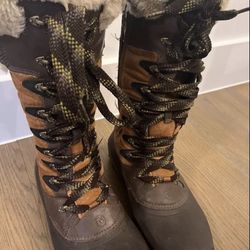 Merrell Winterbelle Peak Waterproof Boots Womens 9 Insulated Faux Fur Opti-Warm