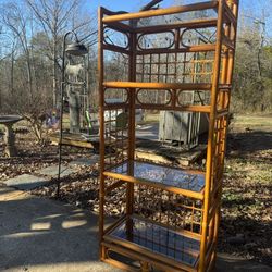 Vintage Bamboo Bookshelf 