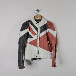 Cycle Gear Motorcycle Leather Moto Jacket Full Zip 