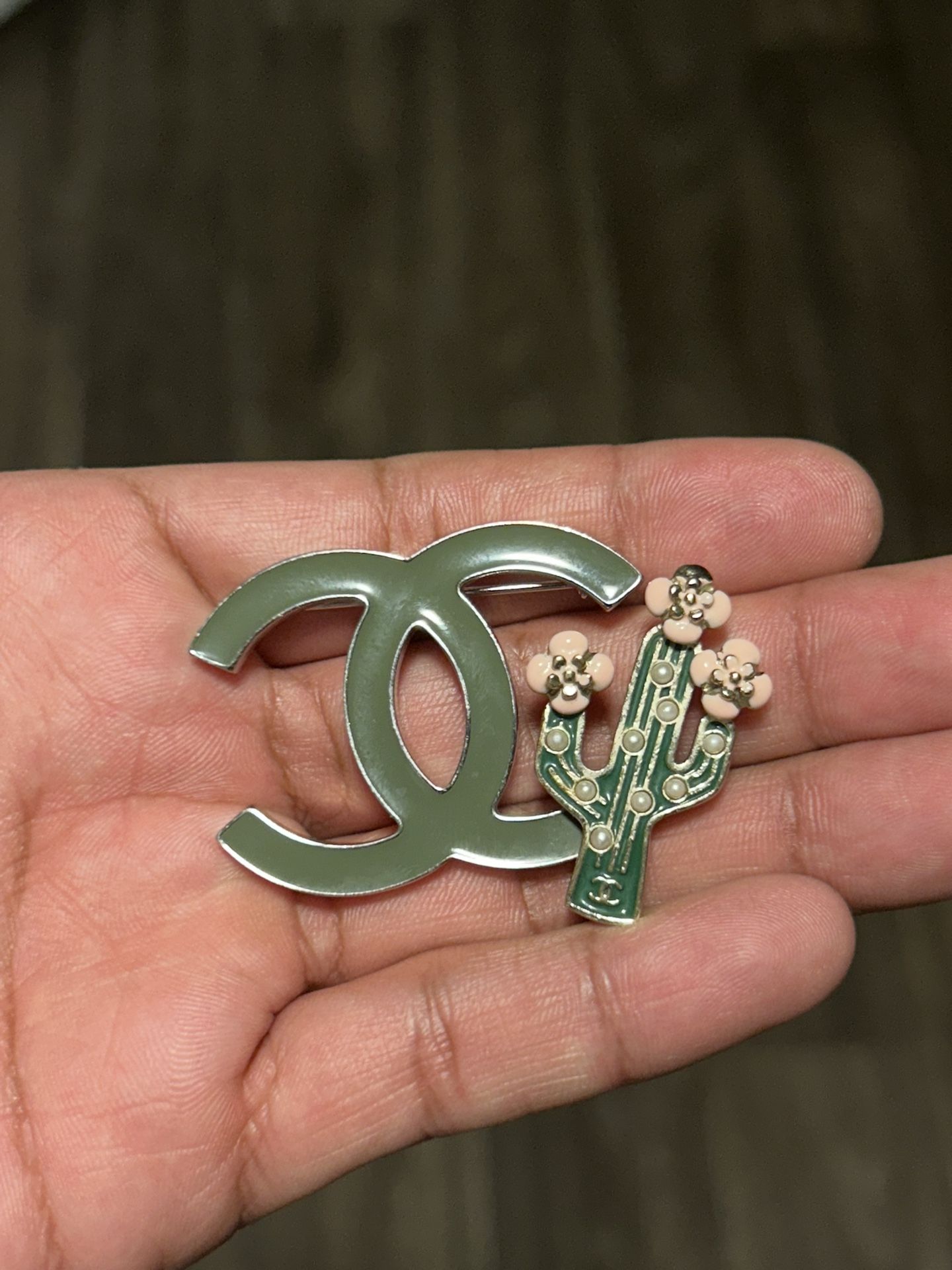 Chanel Cactus Gold Brooch Pin