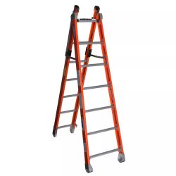 New, Werner 14 ft. Fiberglass Combination Multi-Position Ladder with 375 lb. Load 