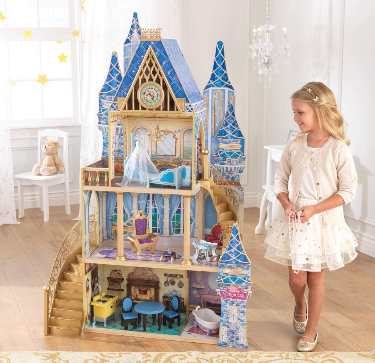 Wooden Doll Foot Tall Dollhouse Rainbow High House – 3-Story Wood