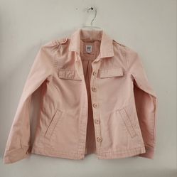 Gap Girls Long Sleeve Button Down Front 100% Cotton Jacket Size : XXL Color : Peach 