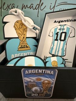 Argentina Soccer Fan Gift Basket Father's Day Collectibles Gift for Dad