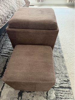Modular Footstool with Mini Stool