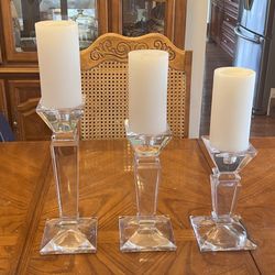 Large Crystal Candle Holder