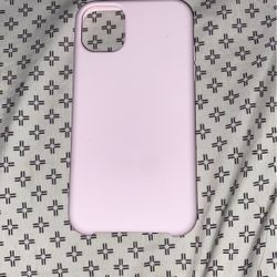 Pink silicone Iphone 11 case