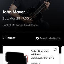 John Mayer Club Seats