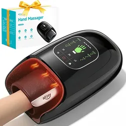 ALLJOY Hand Massager with Heat and Compression, 9 Modes 9 Intensities Electric Hand & Wrist Airbag Kneading Hand Massager for Arthritis and Carpal Pai