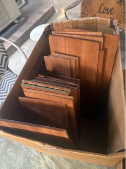 New mahogany wood unfinished 60 pieces scroll thru pix for sizes