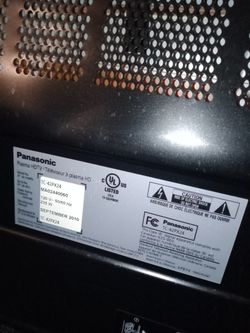 Panasonic  Plasma  42x24 HD TV Black With Stand And Remote , Antenna