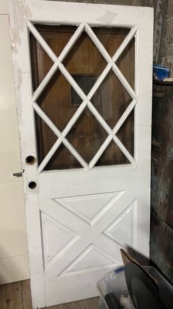 36" half glass vintage door