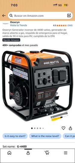 Inverter generator 4500