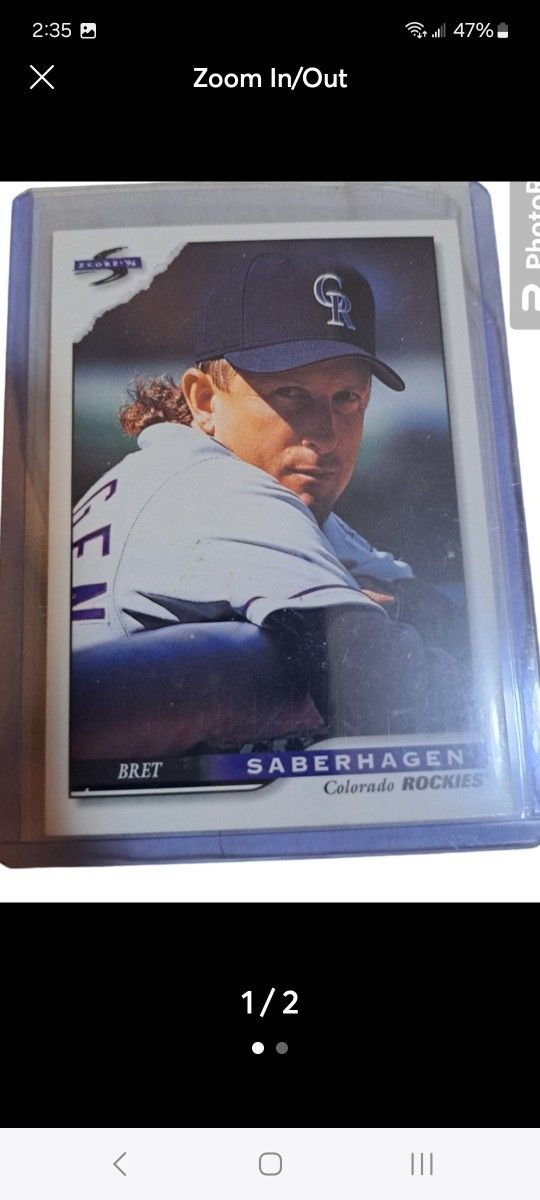 Bret Saberhagen Colorado Rockies score 96 #292 baseball card
