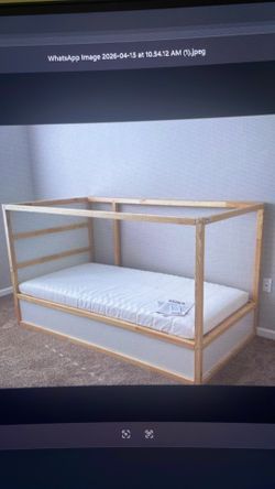 IKEA KURA Reversible Twin Bed with ÅSVANG Mattress