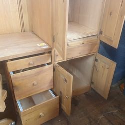 COMPLETE DESK/TABLE SET WITH DRESSER AND CHAIRS (HOME21)