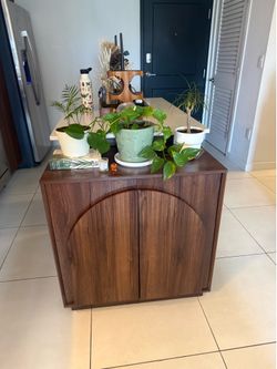 Cute brown storage cabinet