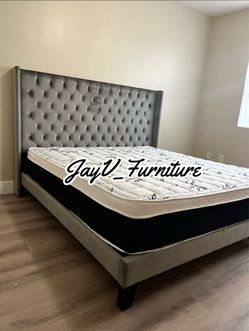 New king bed frame with mattress