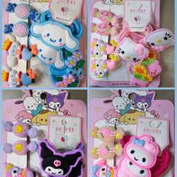 BEAUTIFUL BARETTES AND FOR PONYTAILS ALL 4 PIECE SETS FOR $15