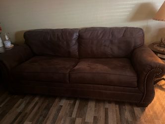 Brown microfiber leather Couch