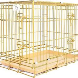 Homey Pet Double-Door 24" Dog Crate Tray Removable Floor Grid Gold Small ⭐NEW IN BOX⭐ CYISell