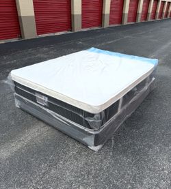 NEW Mattress Queen Size Plush Pillowtop and Box Spring // 2PC