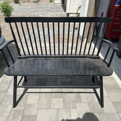 Black Farmhouse Style Bench