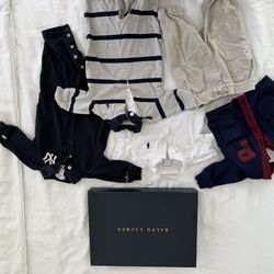 Ralph Lauren Baby Boy 3 month old 5-piece Gift Set with Yankees onesie