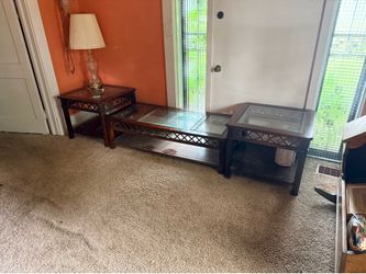Glass top table set