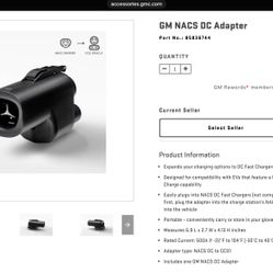 NEW!   Electric Car Adapter………..GM NACS DC Adapter