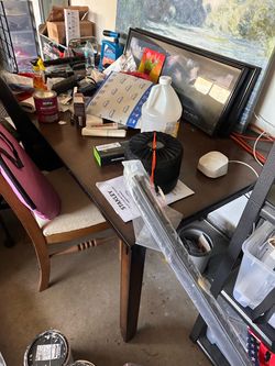 Dining table and two chairs