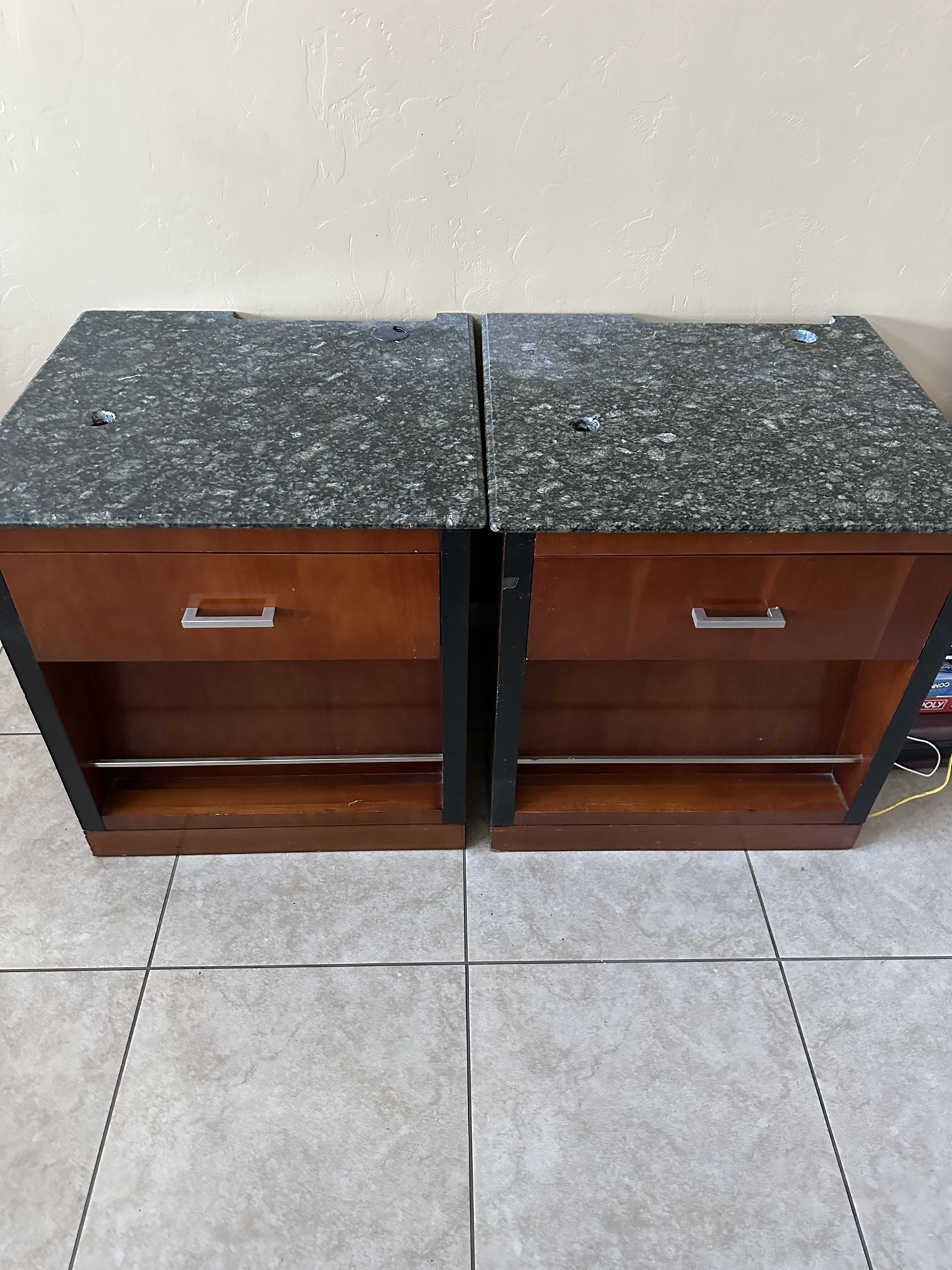 Granite TV stand Pair