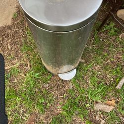 A Sylver Kitchen Trash Can, Use With Foot ( NO SHIPPING)