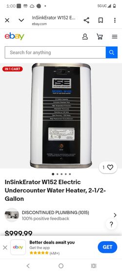 InSinkErator Electric 2 1/2 Water Heater