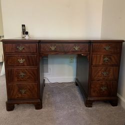 Mahogany Antique Desk with Inlay