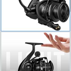 Piscifun Carbon X II Spinning Reels, Light to 5.5oz, Upgrade Carbon Frame Rotor, 22LBs Max Drag, 10+1 Shielded BB, 6.2:1/5.2:1, Smooth Powerful Freshw
