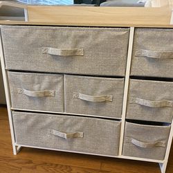 Fabric And Metal Dresser
