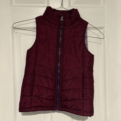 Lands' End Kids Maroon Puffer Vest