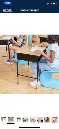 Purple chalkboard top, 2 tone purple side Classroom Desk