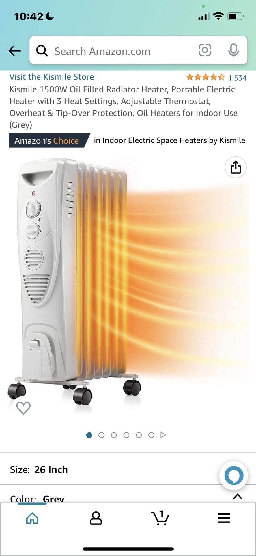 Kismile 1500W Oil Filled Radiator Heater for Sale in Glendale, AZ - OfferUp