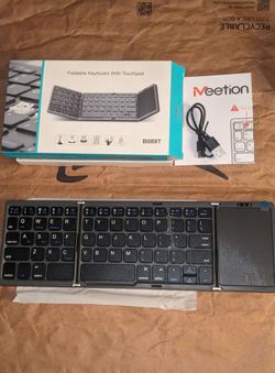 Foldable Keyboard with Touchpad, Portable Bluetooth Wireless 3 Device, iOS Android Windows