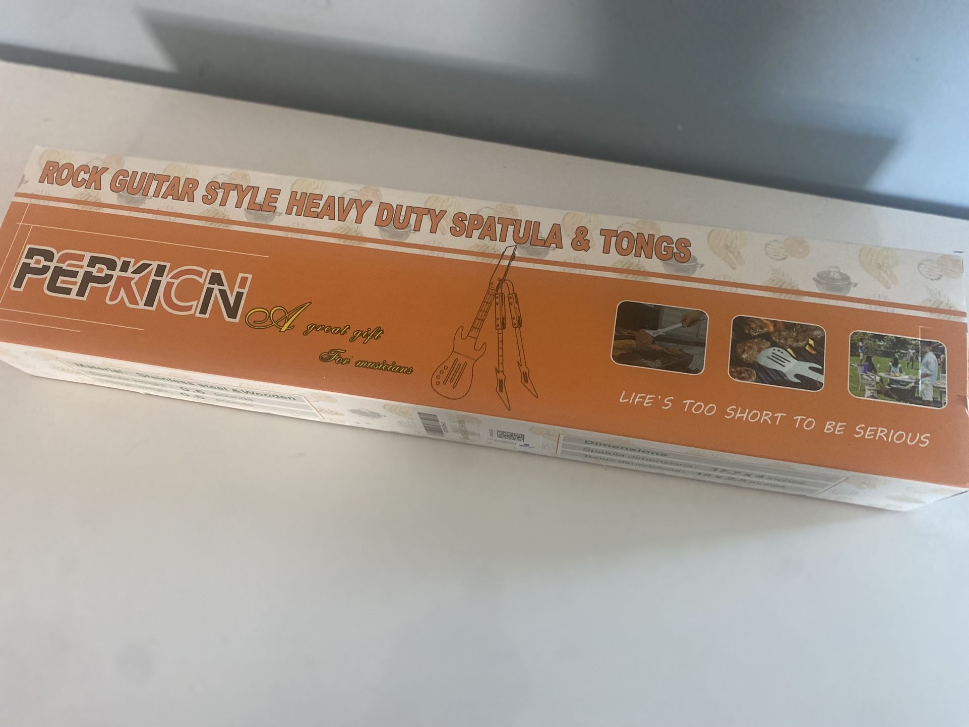 PEPKICN BBQ Guitar Spatula And Tongs