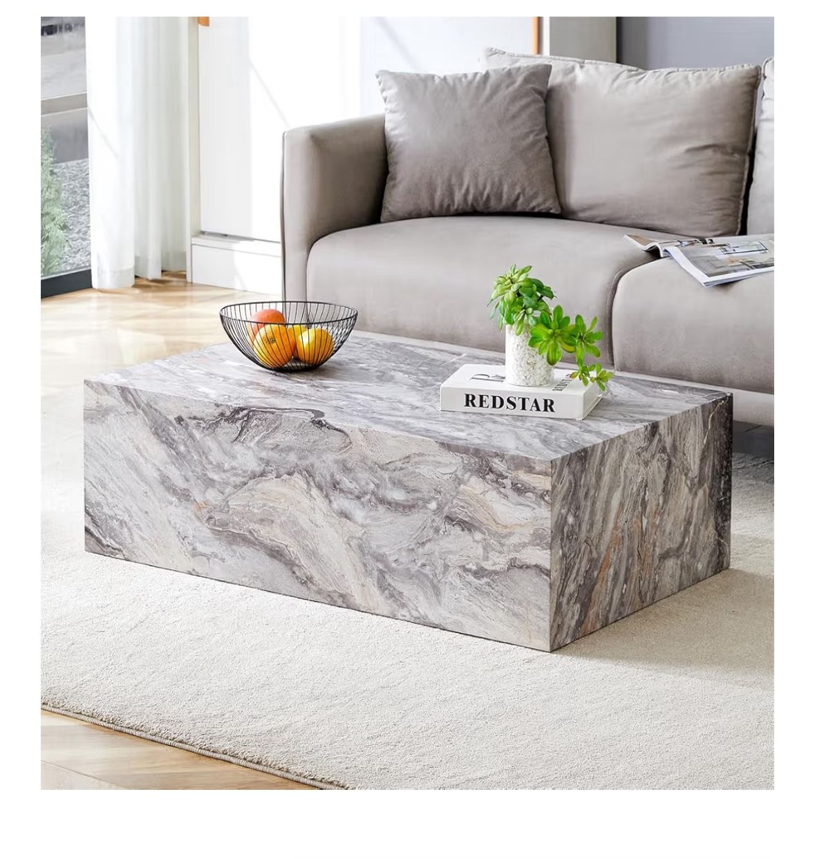 Faux Marble Coffee Table