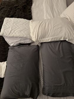 3 Bed Pillows and Queen Matress Cover 