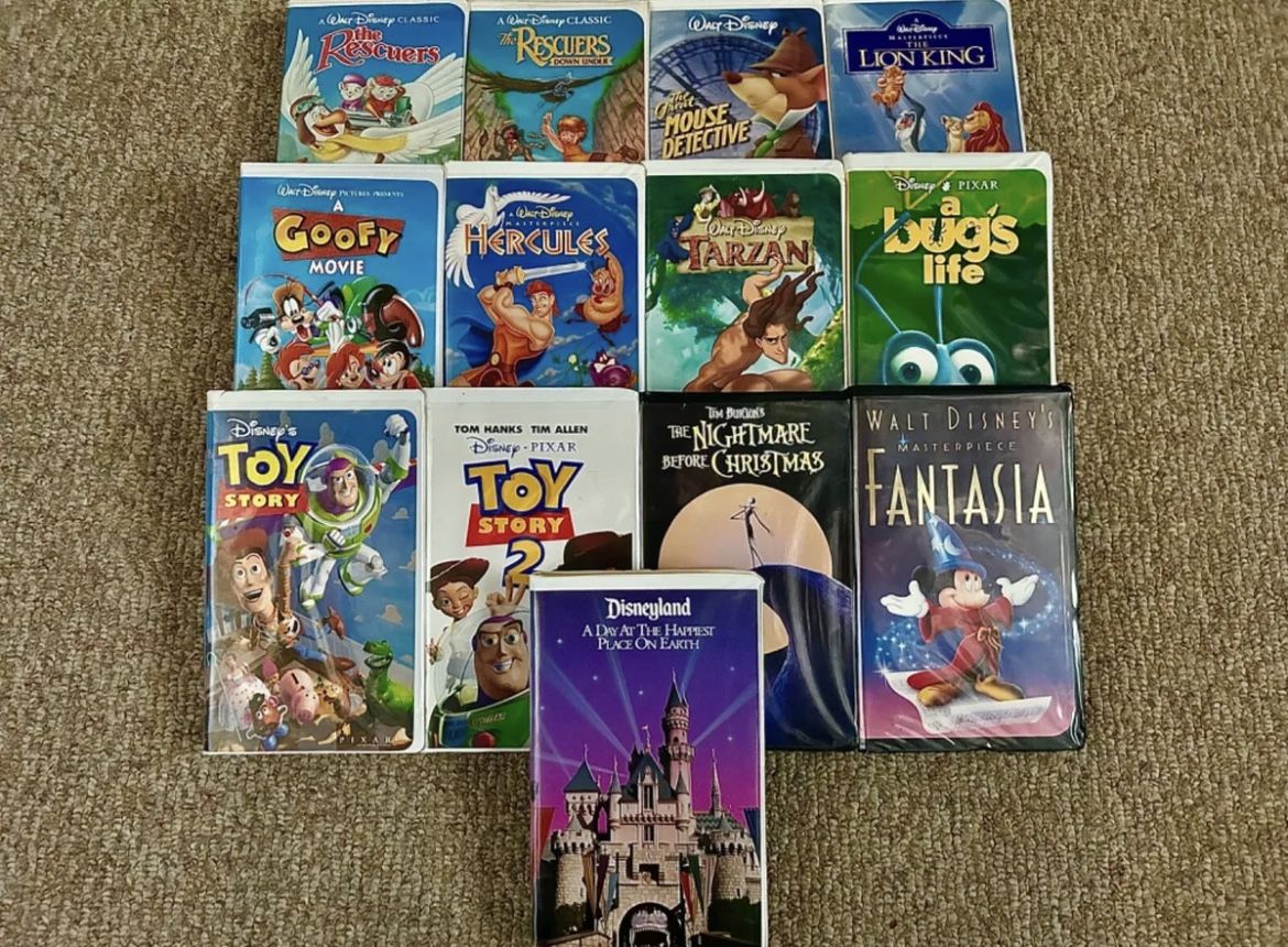 Disney VHS 13 Pack - Black Diamond Collection - 1986 to 1999