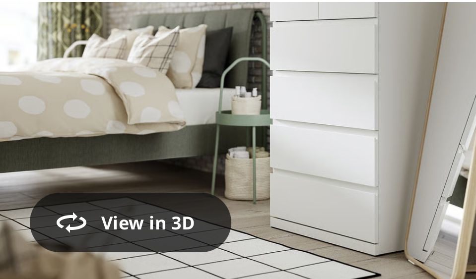 WHITE 6 DRAWER DRESSER