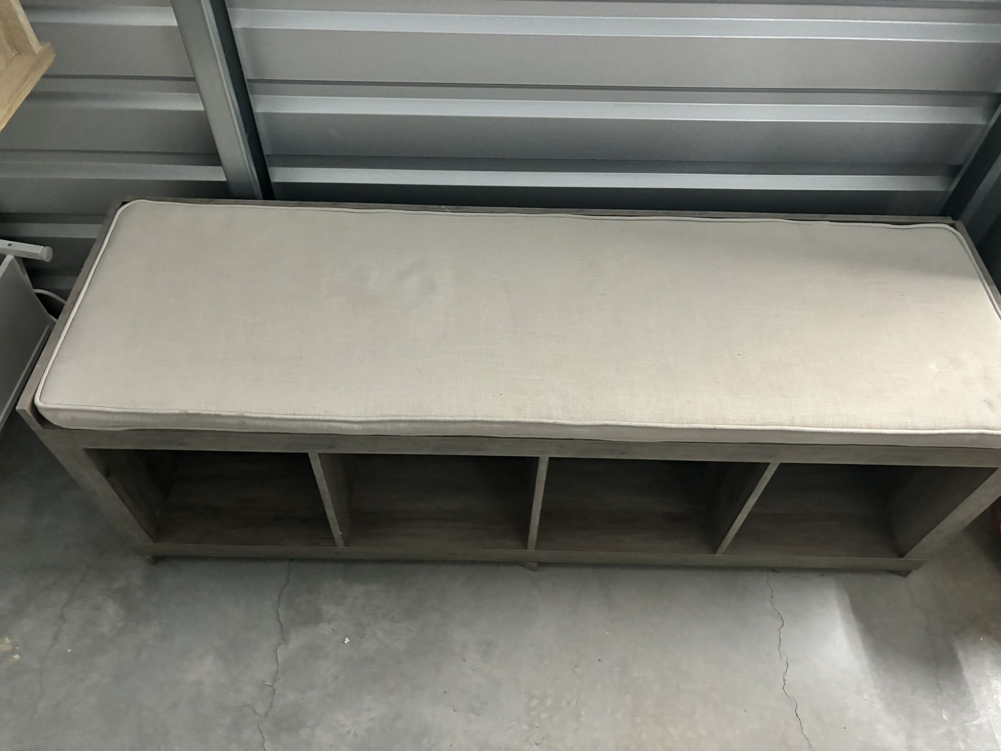 Grey Storage bin Ottoman